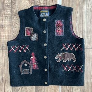 Woolrich Women’s Winter Vest 100% Wool Size Small